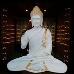 ALILA Buddha Statue for Home Decor Diwali Office Corporate Gift Meditation Showpiece Figurine, 14 Inches Height