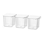 Ikea TSSP Container with lid, white(pack of 3) (skadis)