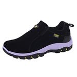 Trainers Men's Wmshoe Orthopaedic Diabetic Hiking Shoes Air Cushion Slip On Walking Shoes Wmshoes Air Cushion Non-Slip Shoes Men's Shoes Walking Shoes, D Black, 10 UK