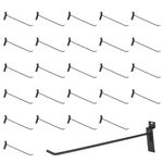 SINCHEEWAY 50 Pack Slatwall Hooks, Slatwall Accessory for Hanging, Slat Board Hook for Garage, Retail, Home, and Shop Display (Black, 12 Inch)
