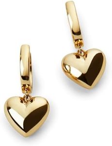 Ana Luisa Heart Charm Earrings for Women 14K Gold & Silver Rhodium Plated