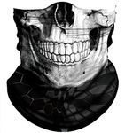 Obacle 3D Tube Balaclava Breathable Half Face Skull Sun Mask/Bandana for Fishing Running Hunting Cycling Motorcycle Bike Hiking Climbing Festival Outdoor Sports for Men and Women