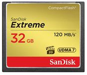 SanDisk Extreme 32GB CompactFlash Memory Card UDMA 7 Speed Up to 120MB/s- SDCFXS-032G-X46