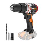 WORX Nitro 18V(20V MAX) Cordless Impact Drill, PowerShare, Slammer Drill, Brushless Motor, 60N.m, 2-Speed Control, 10mm in Reinforced Concrete, Bare Tool Only, 1 x 8mm Masonry Drill Bit, WX354.9