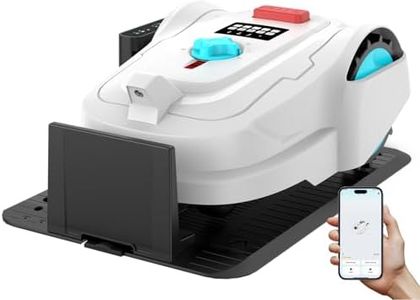 YARDCARE M800Plus Cordless Robot Lawn Mower with GPS + Visual Navigation, Bow-Shaped Path Mowing, APP Control, 4.0Ah Automatic Robotic Lawnmower for 1/5 Acre, Obstacle Avoidance, Height Adjustment