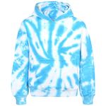 A2Z 4 Kids Girls Boys Plain And Tie Dye Print Sweatshirt Pullover - Sweat Hoodie T.D Blue 13