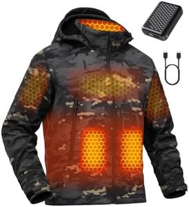 Men Heated Graphene Jacket 12v Battery Pack Included Clothes Hunting Accessories Gear Insulated Clothes Duck Deer Camo Cold Weather Supplies Outfits Ice Skating Suits Extremely Cold Weather Apparel