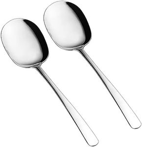 SIAIQIANG X-Large Serving Spoons Set,Foodgrade 18/8 Stainless Steel Serving Spoons,11.4 Inch Large Serving Utensils of Spoons Set,Serving for Salads Pasta Platters Mashed Potatoes Buffets Etc (2pack)