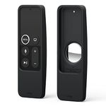 elago R5 Locator Case Compatible with Apple TV Siri Remote 1st Generation and Compatible with AirTag - Lanyard Included, Heavy Shock Absorption, Drop Protection, Full Access to All Functions (Black)