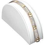 Findingking White Leather Bracelet Half Moon Display Ramp Stand