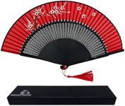 FANSOF.FANS Floral Red and Black Ch