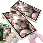 Coinhole Desktop Game Coin Bouncing Party Game Set | Tabletop Cornhole Board Game | Small Cornhole Travel Game Includes Coins (Tabletop Game Set Baseball)