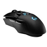 Logitech G903 LIGHTSPEED Wireless Gaming Mouse, HERO 25K Sensor, 25,600 DPI, RGB, Lightweight, Programmable Buttons, 140h Battery Life, POWERPLAY-compatible, Ambidextrous, PC/Mac - Black