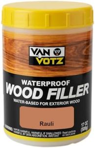 VAN VOTZ Waterproof Wood Filler [Half-Pint, Rauli] - Exterior Grade Wood Repair in 18 Paintable and Stainable Colors. Strong Adhesion and Durability for Outdoor Wood in All Weather Conditions.