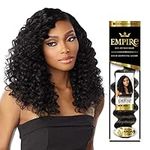 Sensationnel EMPIRE CURLY weave hair - virgin Human hair extensions Yaki texture hair for weaving and sew in styles - NEW DEEP WVG 1 pack (10 inch, 1B OFF BLACK)