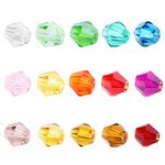 BEADNOVA 4mm Bicone Faceted Crystal Glass Beads for Jewelry Making DIY Craft Beads Bracelet Wholesale Mix Lot 1500pcs