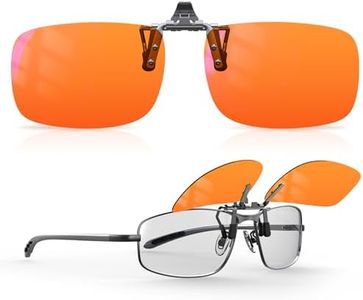 Goiteia Gafas de clip con bloqueo de luz azul, para computadora y juegos para una mejor noche de sueño, antifatiga ocular, adecuadas para pantallas, juegos, televisores, teléfonos móviles, Naranja