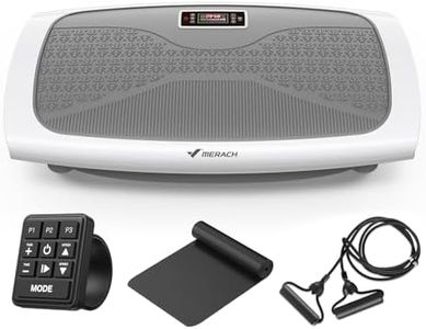 MERACH Vibration Plate Exercise Machine, 3D & 4D Vibration Plate for Lymphatic Drainage Weight Loss with 2 Tension Ropes, Whole Body Vibration Platform for Women Men, Exercise Equipment for Home