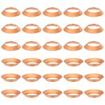 PATIKIL Flare Gasket, 30Pcs Fit for 3/8" Tube Size 45 Degree Copper Flared Pipe Fittings for Air Conditioner Refrigeration Accessories