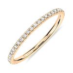 PAVOI AAAAA CZ 14K YELLOW GOLD Plated Silver Cubic Zirconia Stackable Eternity Ring - Size 9