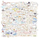 100PCS Cinnamoroll Stickers, Cute Big Ear Dog Stickers Packs for Laptop Water Bottles Guitar, Vinyl Waterproof Kawaii Cartoon Cinnamoroll Character Decals for Kids Teens Adults