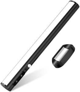 bravzurg Lumiere Detecteur de Mouvement Interieur, 4000mAh Lampe Murale Sans Fil Rechargeable USB, Reglette LED Cuisine Aimantée, Barre Lumière a Pile pour Placard, Tableau, Armoire, Salle de Bain