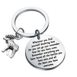 MAOFAED Inspirational Gift for Moose Lover Moose Keychain Moose jewelry Encouragement Gift