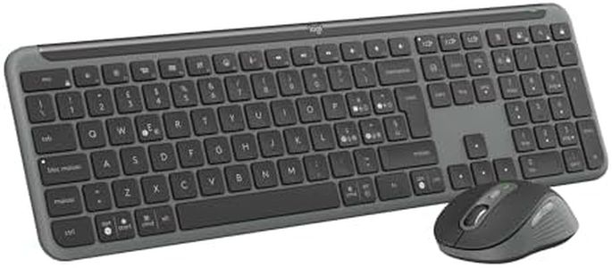Logitech MK950 Signature Slim wireless tastiera e mouse Kit con di digitazione silenziosi, switch tra tre dispositivi, Bluetooth, più sistemi operativi, Windows, Mac, Layout Italiano QWERTY, Grafite