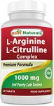 Best Naturals L-Arginine L-Citrulline Complex 1000 mg 120 Tablets (120 Count (Pack of 1))