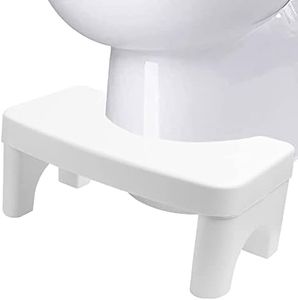 WDOPEN Toilet Stool,Detachable Potty Step Stool, Folding Squatting Poop 7'' Height Safe Healthier Simple Design White