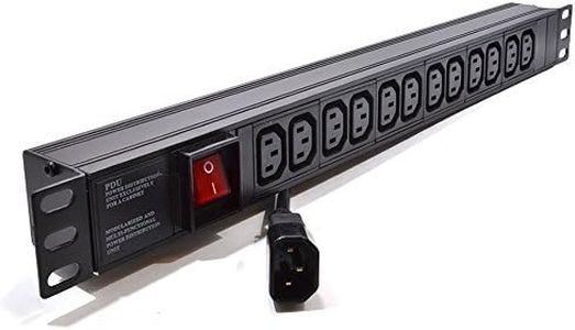 kenable Power Distribution Unit 12 Way C13 IEC 19 Horizontal PDU to C14 Plug