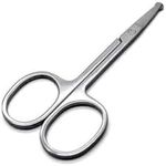 Nose Hair Scissors Rounded Tip Scissors Facial Hair Scissors Stainless Steel Blunt Tip Scissor for Eyebrows, Nose, Moustache, Beard, Grooming (1PCS)