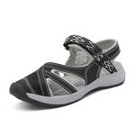 DREAM PAIRS Women's Sport Athletic Sandals Outdoor Hiking Sandals Summer Beach Walking Sandals,181103,Black,Size8