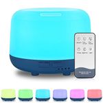 DIFFOFE 300ML Essential Oil Diffuser, Small Room Cold Mist Air Aromatherapy, Quiet Operation, Timer, 7-Color LED Night Light, for Family, Living Room (Dark Blue)