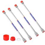 KEJJNYER 4 Pcs Airless Paint Sprayer Extension Pole, 15 Inch Paint Sprayer Tip Extension Pole for Airless Sprayer Gun Tip Extension with Red Guard