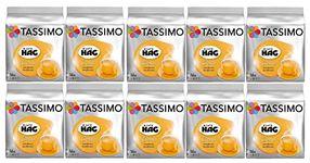 Tassimo Cafe HAG Crema Decaffeinated Coffee 16 pods - Pack of 10 (160 Servings)