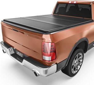 LEDKINGDOMUS Hard Tri-fold Truck Bed Tonneau Cover Fit for Dodge Ram 1500 2002-2025 (Classic & New), Fit for Dodge Ram 2500 3500 2003-2025, 6.4ft (76") Bed w/o Rambox