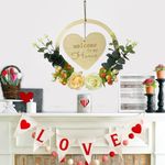 Mumoo Cat Wooden Heart Wreath for F