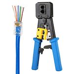 RJ45 Crimp Tool Pass Through Cat5 Cat5e Cat6 Crimping Tool for RJ45/RJ12 Regular - axGear