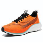 STQ Road Running Sneakers Women Tennis Shoes Lightweight Fitness Training Sneakers Vibrant Orange Size 9