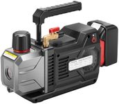 VIVOHOME 1/4 HP 2 CFM Cordless Lithium-Ion 2 Stage HVAC Vacuum Pump, Sparkless Motor for R32 R1234yf R454B R134a R410a Systems, Battery-Powered Auto AC Vacuum Pump for Air Conditioner with Oil Bottle