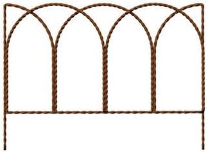 Master Mark 20 in. L x 14 in. H Steel Brown Leaf Border Edging