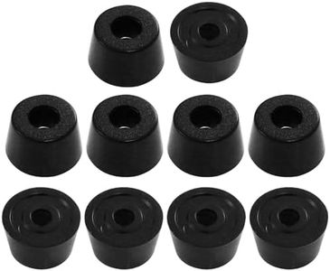uxcell 10 Pcs 19.5mm x 12mm Conical Recessed Rubber Feet Bumpers Pads Black