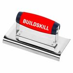 BUILDSKILL Heavy Duty Metal Concrete Edger Tool with Ergonomic Rubber Handle | Ideal for Rounding Borders, Corners, and Applying Cement | Perfect for Finishing, Construction, & Home Improvement