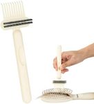 RHOS 2-in-1 Hair Brush Cleaner Tool, Comb Cleaner for Removing Hair and Dust, Ideal for Home, Salon Use (1 Pack - Beige)