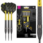 Target Darts Bolide Void 90% Tungsten Dart Set, Steel Tip Swiss Point Darts | Barrel 03, 24G | Professional Darts Sets, Black Darts, Swiss Point Tool Included