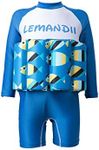 Baby Kids Floatation Suit Float One-Piece Swimwear Buoyancy for Girls Boys 50+Blue 5-6years
