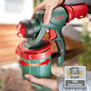 Bosch Paint Spray System – 2x 1000ml Tanks, Multi-Nozzle, Cleaning Kit