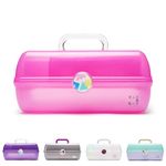 Caboodles Cosmetic storage, Accessories storage, On-The-Go Girl Hot Pink Sparkle Jellies Vintage Case, 1 Lb