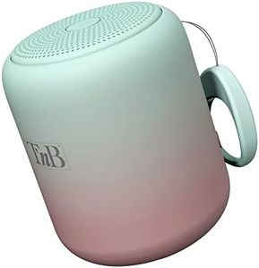 T’NB Enceinte Color - Idee Cadeau Noel, Enceinte sans Fil Portable, Connexion Bluetooth 8 Heures, Petite Enceinte de Douche Waterproof IPX4, Format Mini Tendance et Colorée – Dégradé Vert et Rose